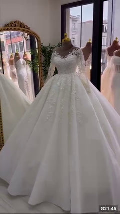 G21-045 Fildişi Prenses Model gelinlik Ana Temiz Kadraj