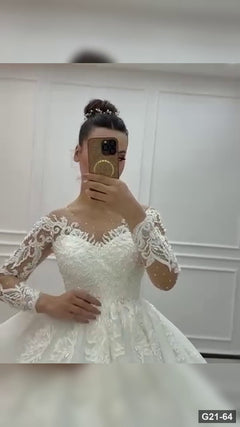 G21-064 Fildişi Prenses Model gelinlik Ana Temiz Kadraj