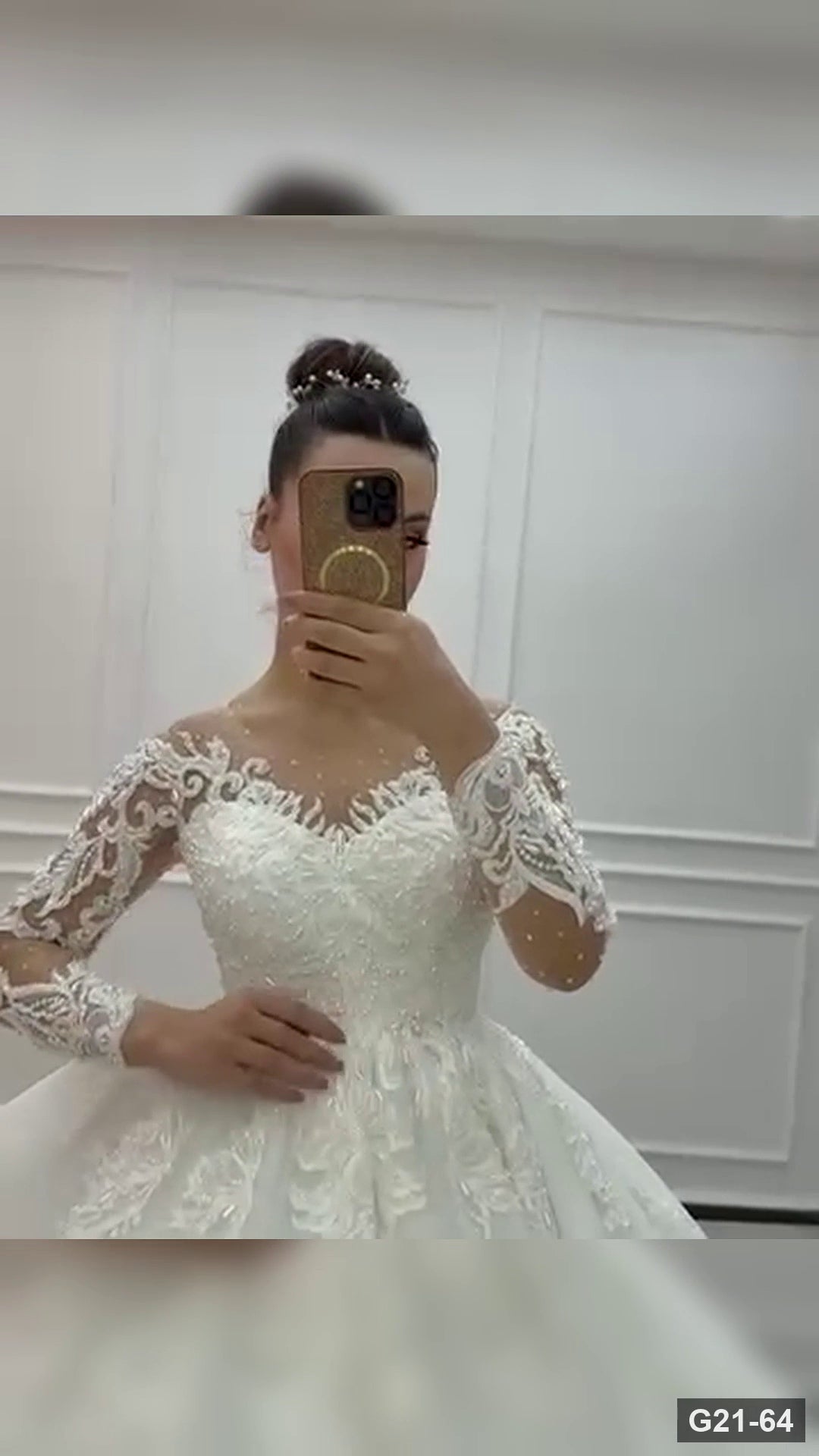 G21-064 Fildişi Prenses Model gelinlik Ana Temiz Kadraj