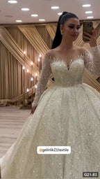G21-083 Fildişi Prenses Model gelinlik Ana Temiz Kadraj