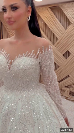 G21-113 Fildişi Prenses Model gelinlik Ana Temiz Kadraj