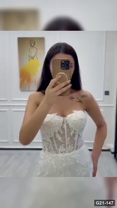 G21-147 Fildişi Prenses Model gelinlik Ana Temiz Kadraj