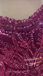 G21-118 Bordo Düz Kesim Dantel nişanlık