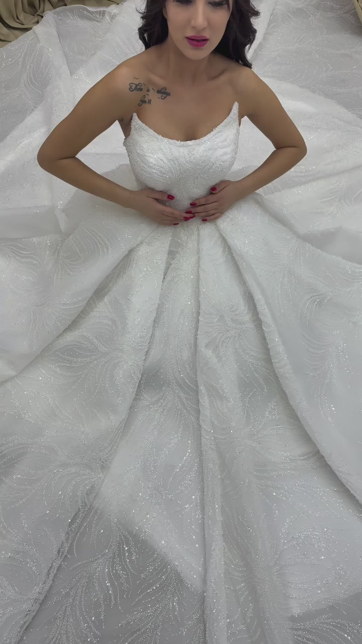 G21-045A - Fildişi Zarif Prenses Model gelinlik