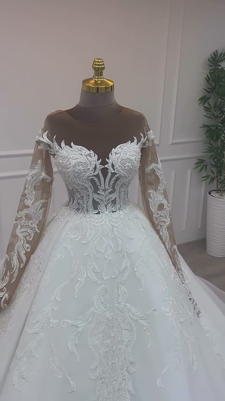 G21-041A - Fildişi Zarif Prenses Model gelinlik