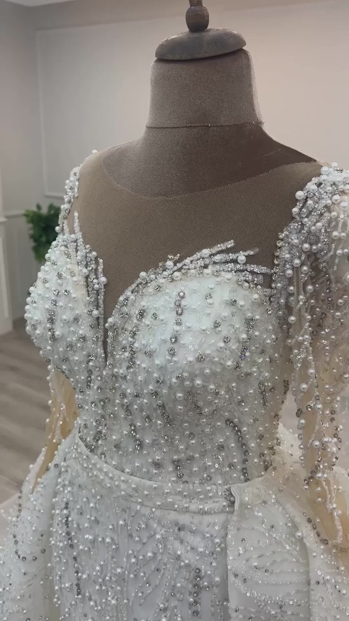 G21-057A - Şampanya Zarif Prenses Model gelinlik