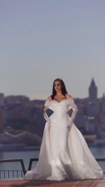 G21-046A - Fildişi Zarif Prenses Model gelinlik
